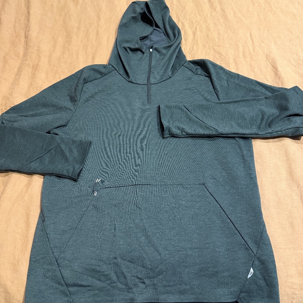 On Running 1/4 Zip Hooded Sweatshirt, Dark Green, Large
